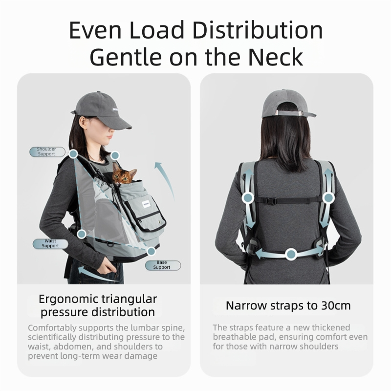 Mountain-Style Front-Carry Pet Backpack