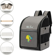 Double-Compartment Bird Carrier Backpack