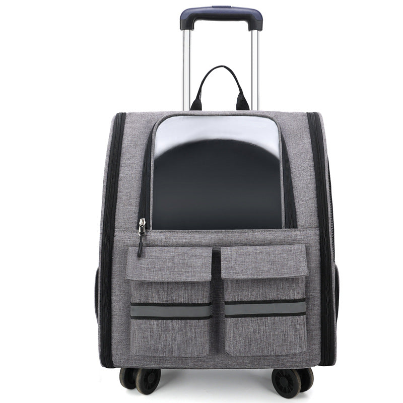 Pet Carrier Backpack with Trolley Version