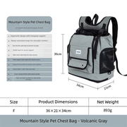 Mountain-Style Front-Carry Pet Backpack