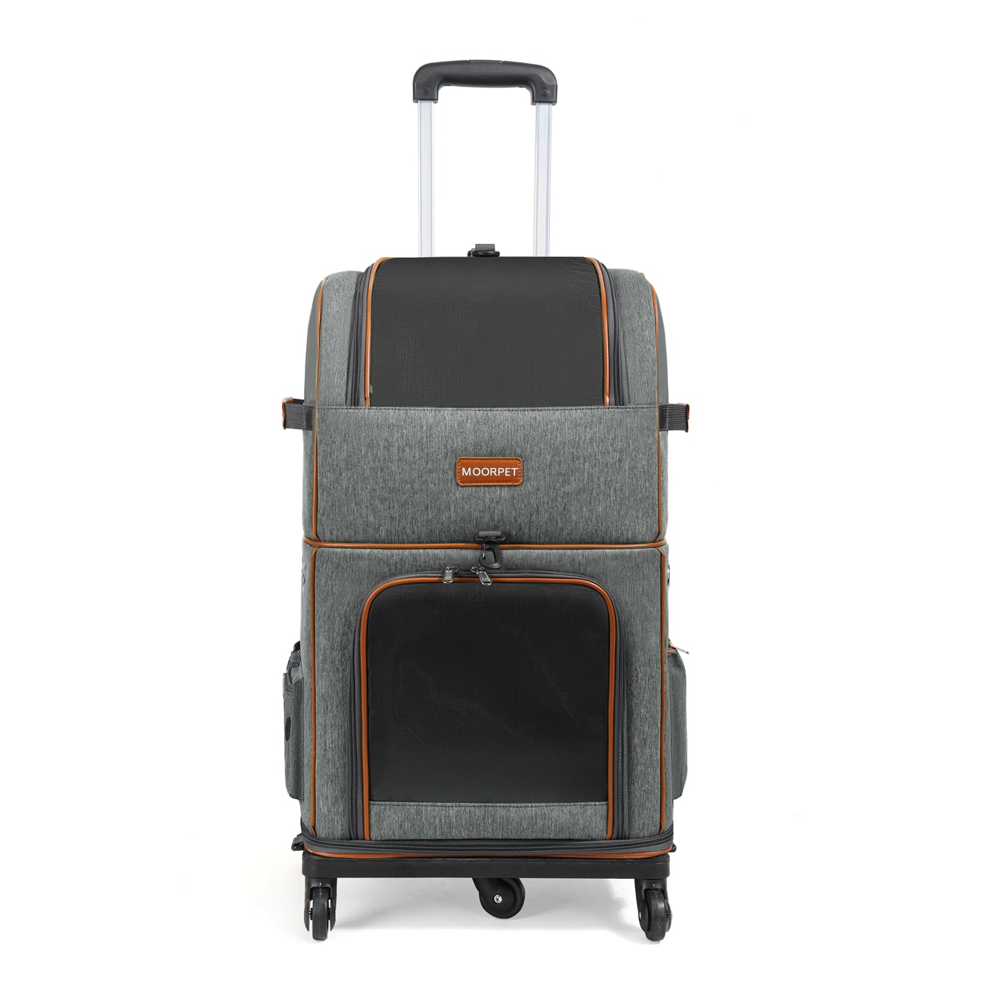Polyester Wheeled Pet Carrier with Trolley