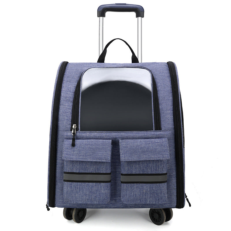 Pet Carrier Backpack with Trolley Version