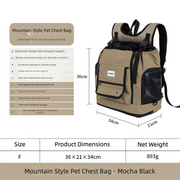 Mountain-Style Front-Carry Pet Backpack