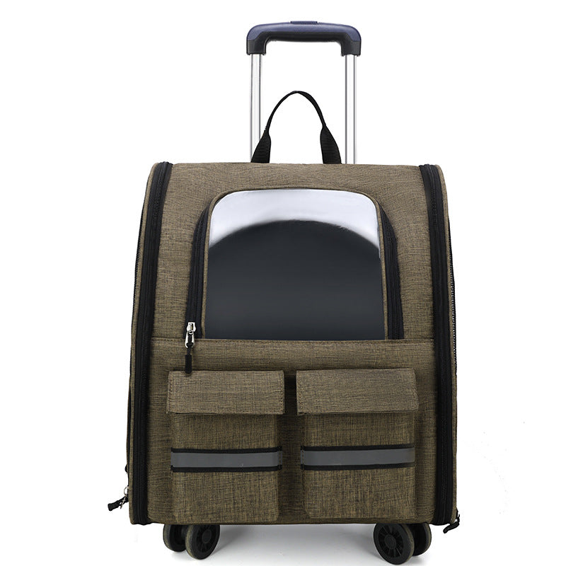 Pet Carrier Backpack with Trolley Version