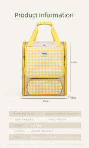 Convertible Pet Carrier Tote & Backpack for Small Pets