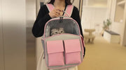 Pet Carrier Backpack with Dual Front Pockets