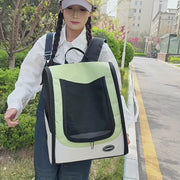 Oxford Pet Carrier Backpack with Trolley Configuration