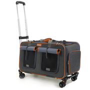Double-Compartment Wheeled Pet Carrier