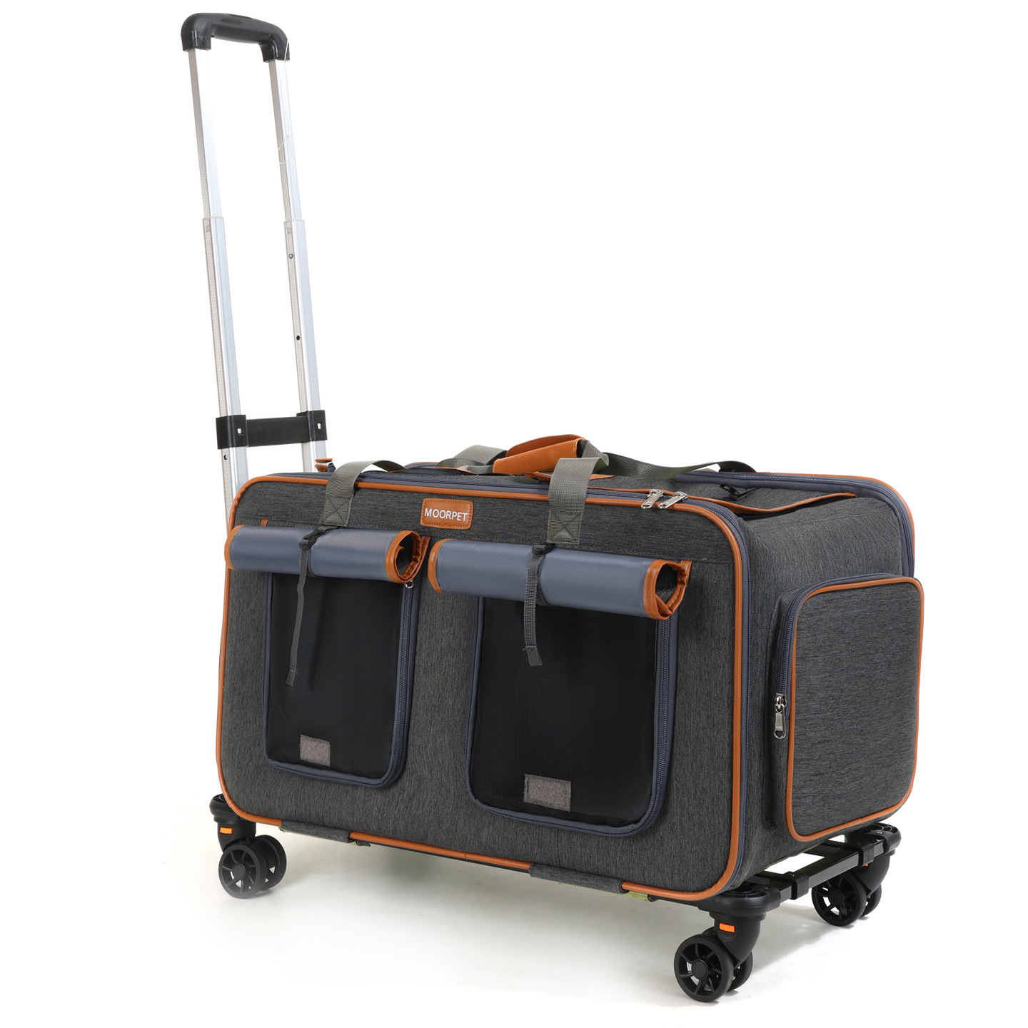 Double-Compartment Wheeled Pet Carrier