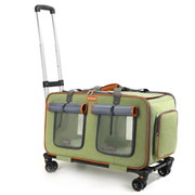 Double-Compartment Wheeled Pet Carrier