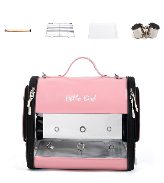 Transparent Small Bird Carrier Tote