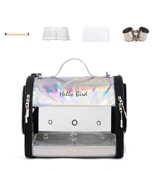 Transparent Small Bird Carrier Tote
